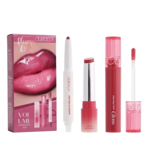 Lip Makeup Set OLIBOLLA 3-in-1 Volume Lip Sculpt Trio with Lip Liner, Crystal Gloss, and Jam Tint Lipstick